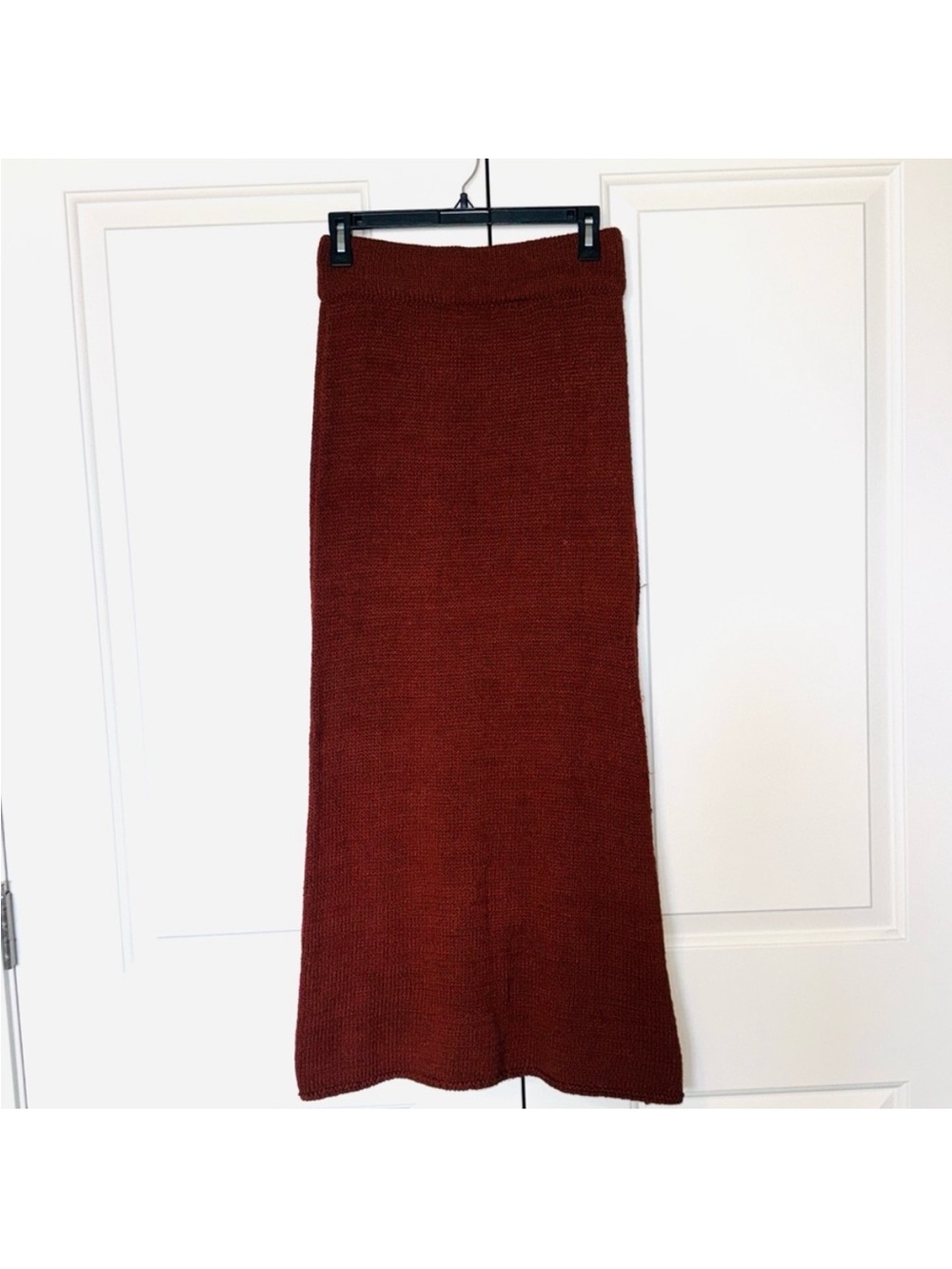 Free people rust brown knit sweater maxi skirt size XS
